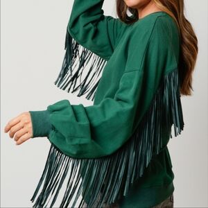 Boxy Fringe Sweatshirt